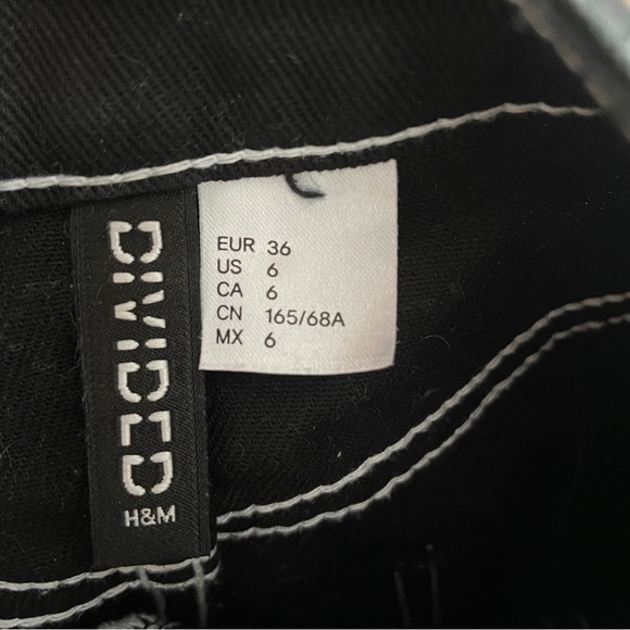 Black Denim Contrast Stitch Mini Skirt - Picture 5 of 5